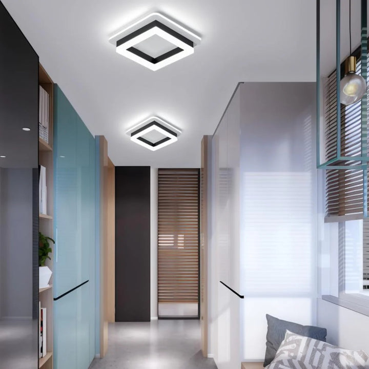 Square LED Semi Flush Ceiling Light