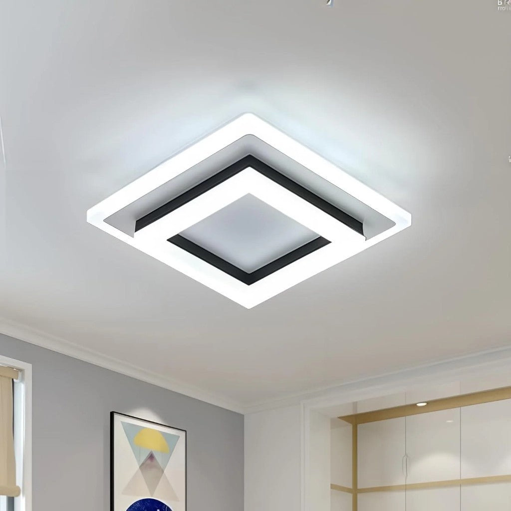 Square LED Semi Flush Ceiling Light