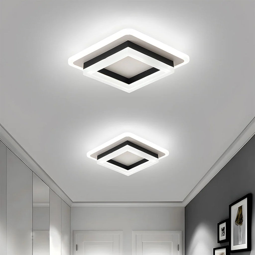 Square LED Semi Flush Ceiling Light