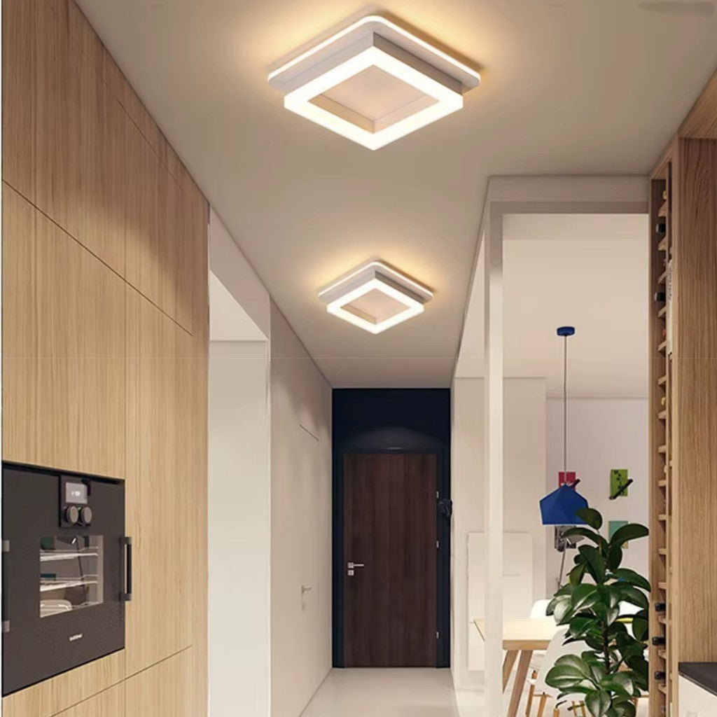 Square LED Semi Flush Ceiling Light