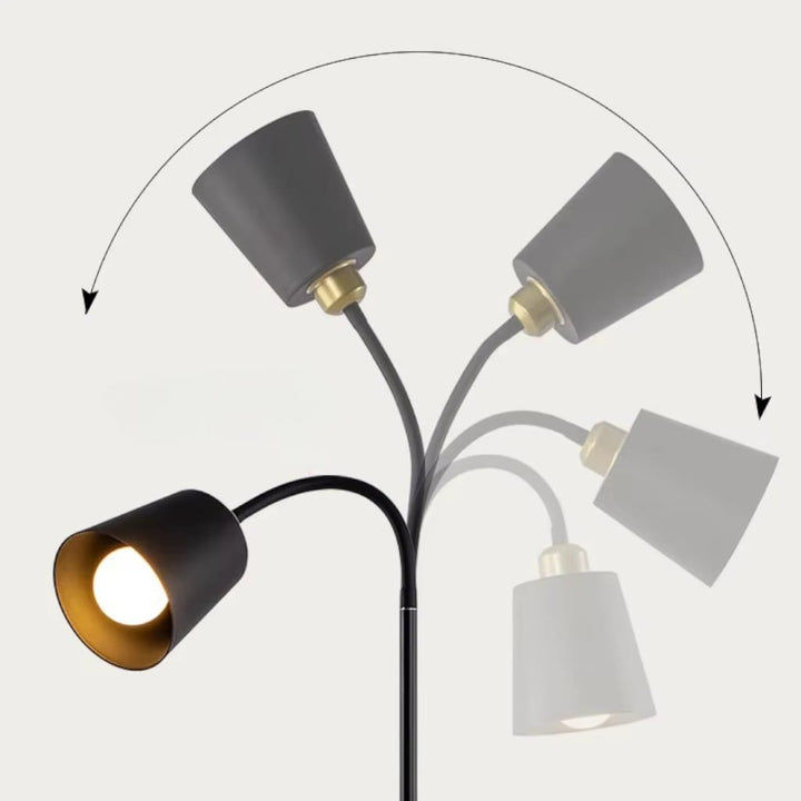 Standing Floor Lamp with Adjustable Lamp Head Boldenn