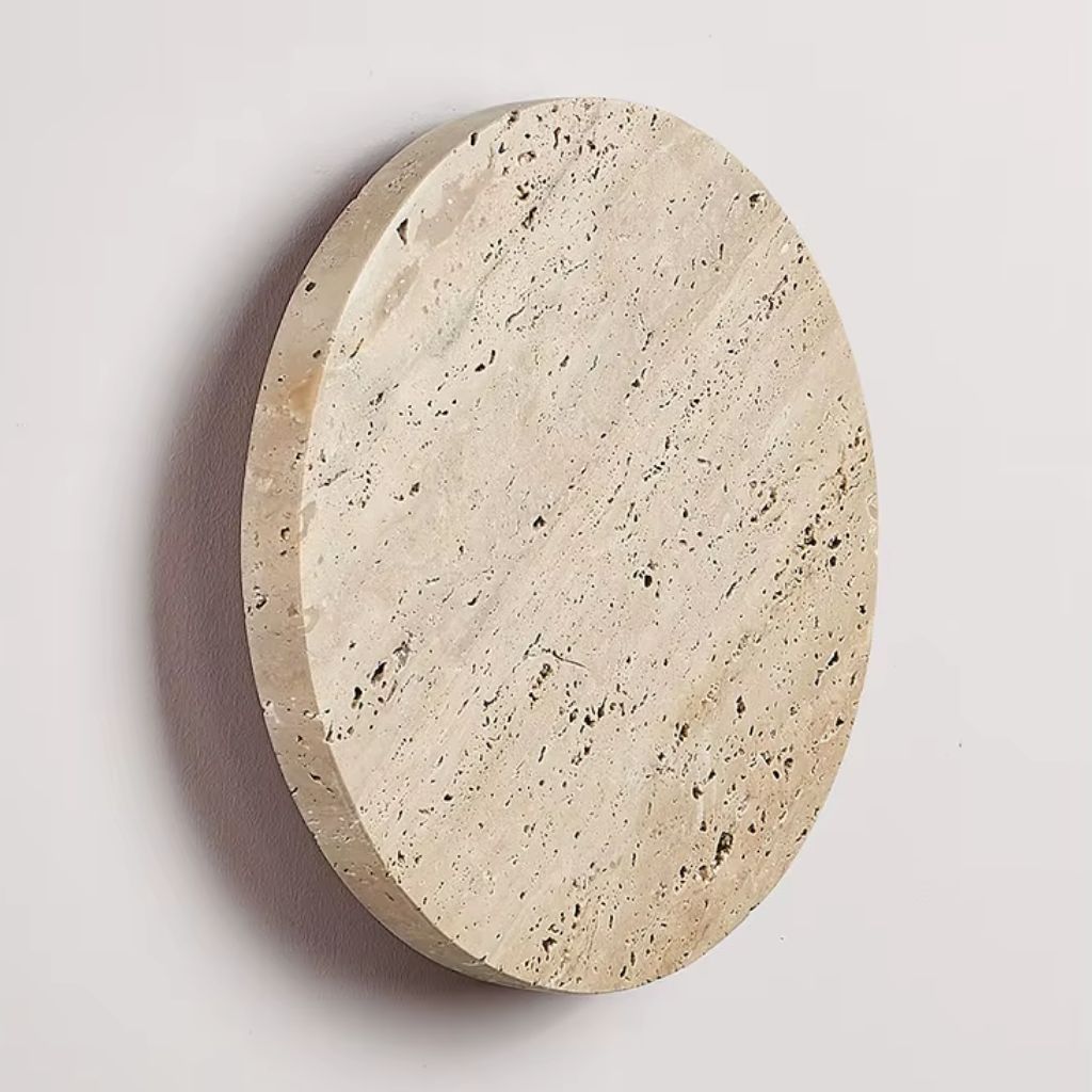 Travertine Stone Round Wall Lamp