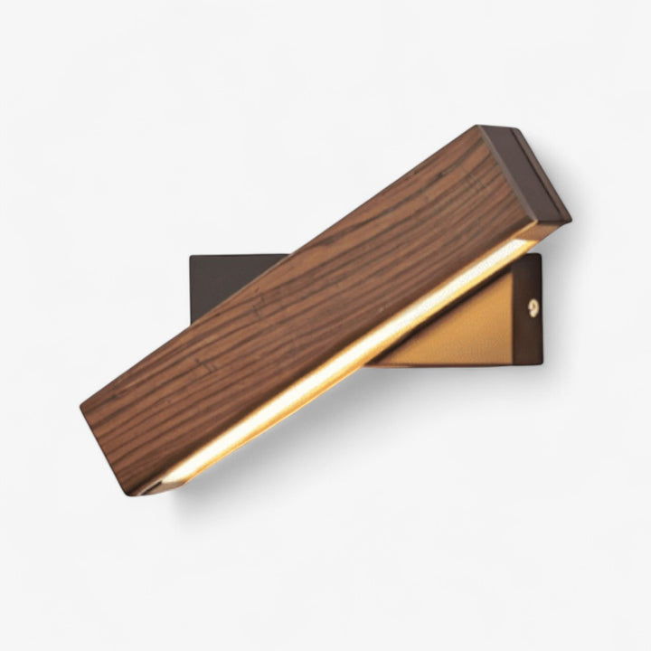Swiveling Wooden Wall Sconce