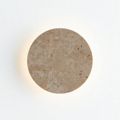 Travertine Stone Round Wall Lamp Boldenn