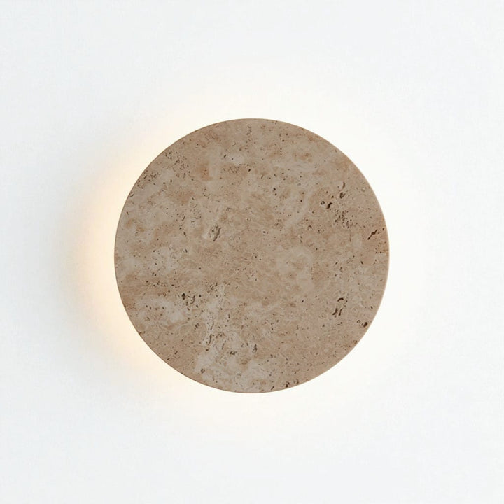 Travertine Stone Round Wall Lamp Boldenn
