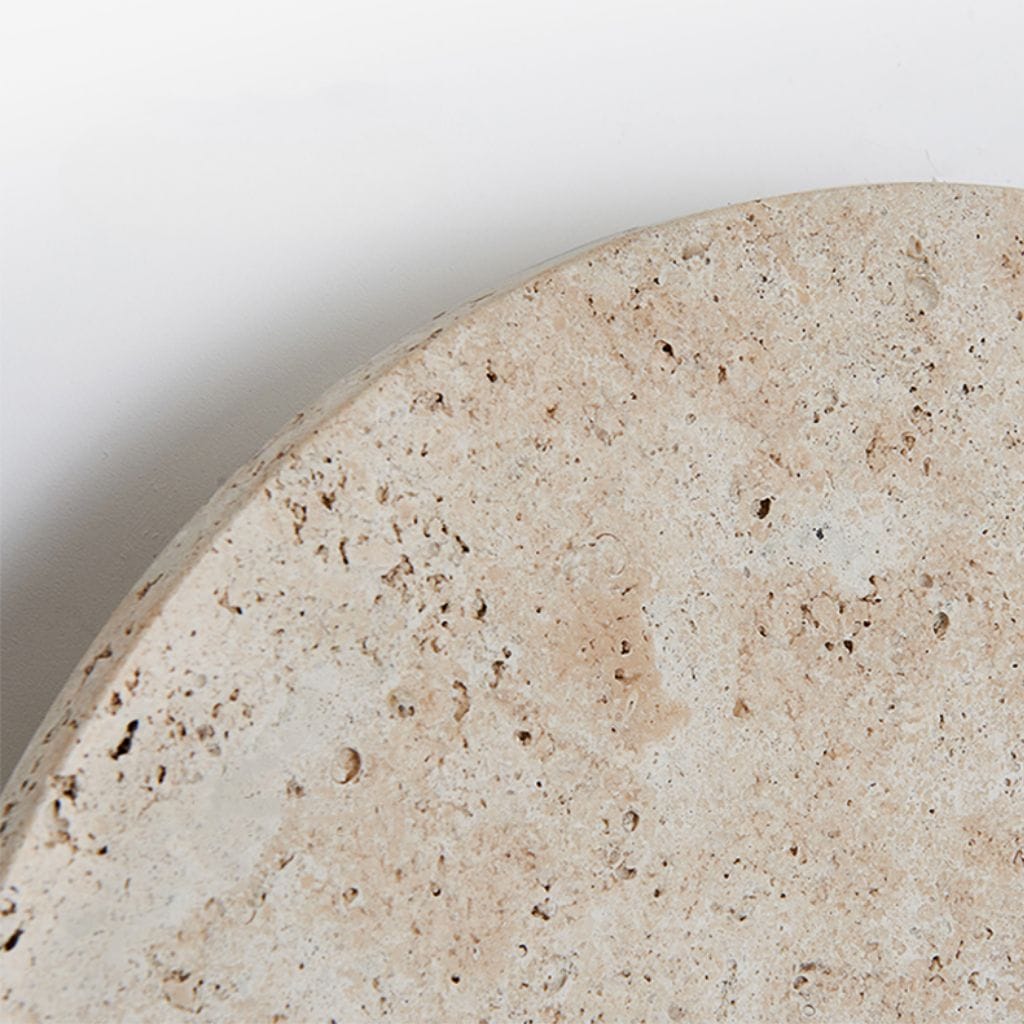 Travertine Stone Round Wall Lamp Boldenn