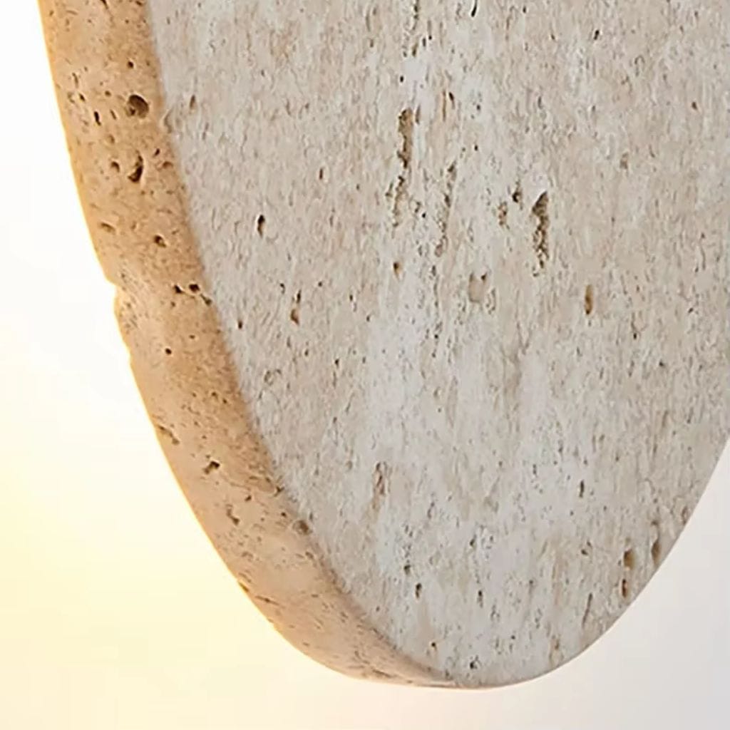 Travertine Stone Round Wall Lamp Boldenn