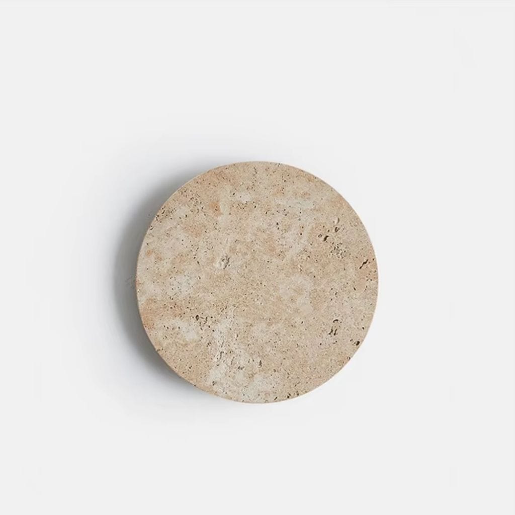 Travertine Stone Round Wall Lamp Boldenn