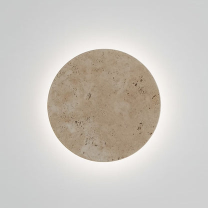 Travertine Stone Round Wall Lamp Boldenn