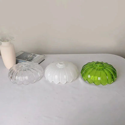 Vintage Flower-Shaped Scalloped Glass Hanging Lamp Boldenn