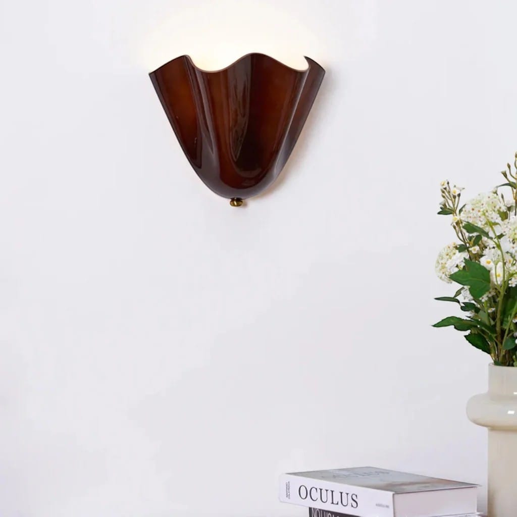 Vintage Shell Glossy Glass Wall Light Boldenn