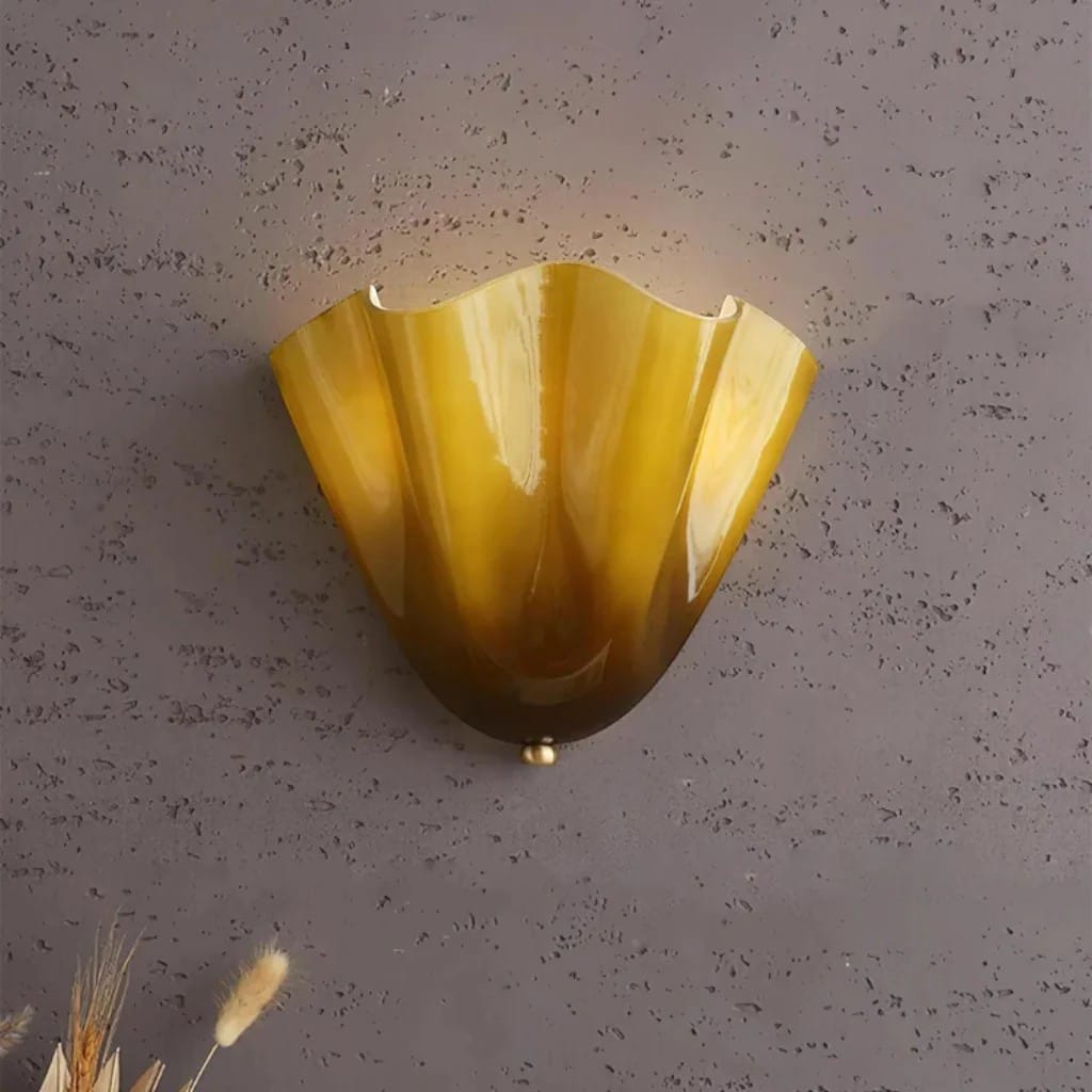 Vintage Shell Glossy Glass Wall Light Boldenn