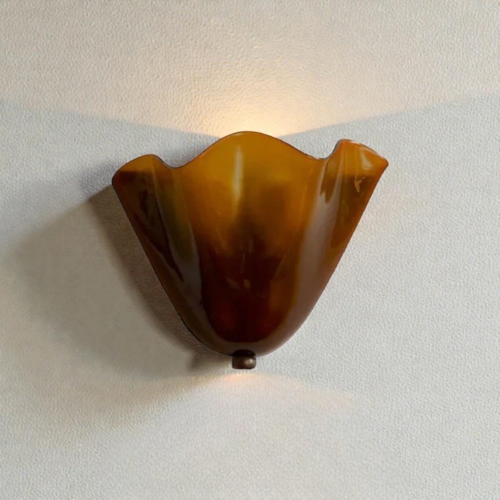 Vintage Shell Glossy Glass Wall Light Boldenn