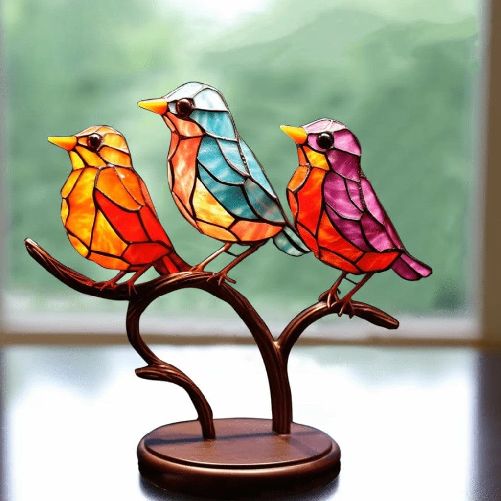 VitraBird Retro Colorful Bird Ornament Boldenn