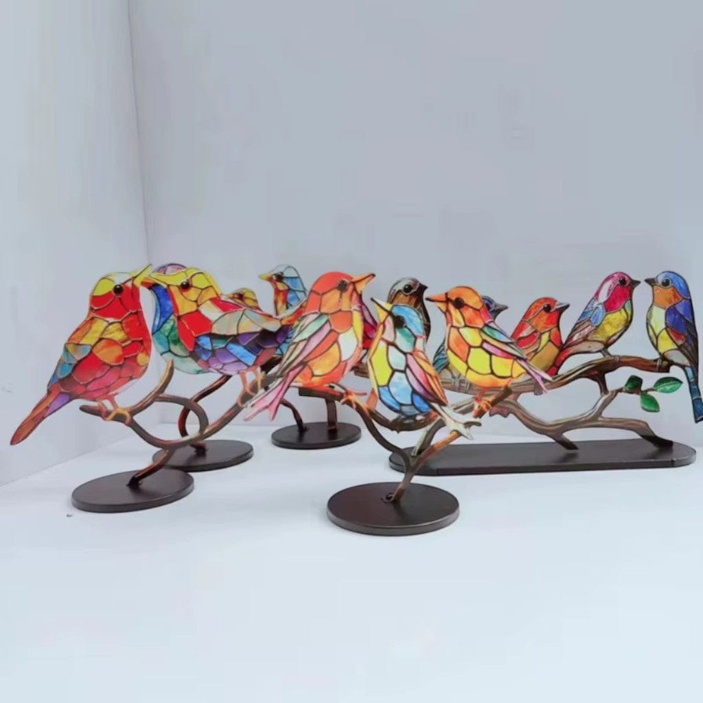 VitraBird Retro Colorful Bird Ornament Boldenn