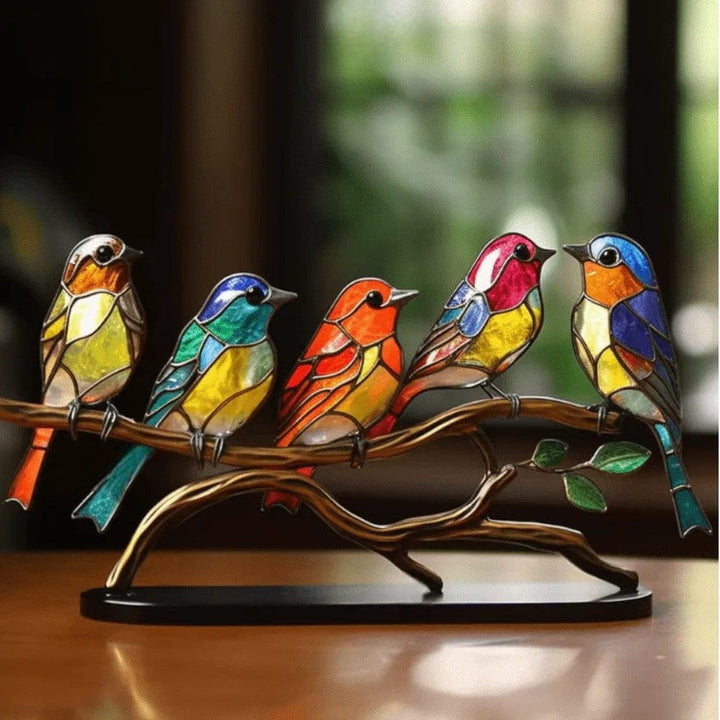 VitraBird Retro Colorful Bird Ornament Boldenn