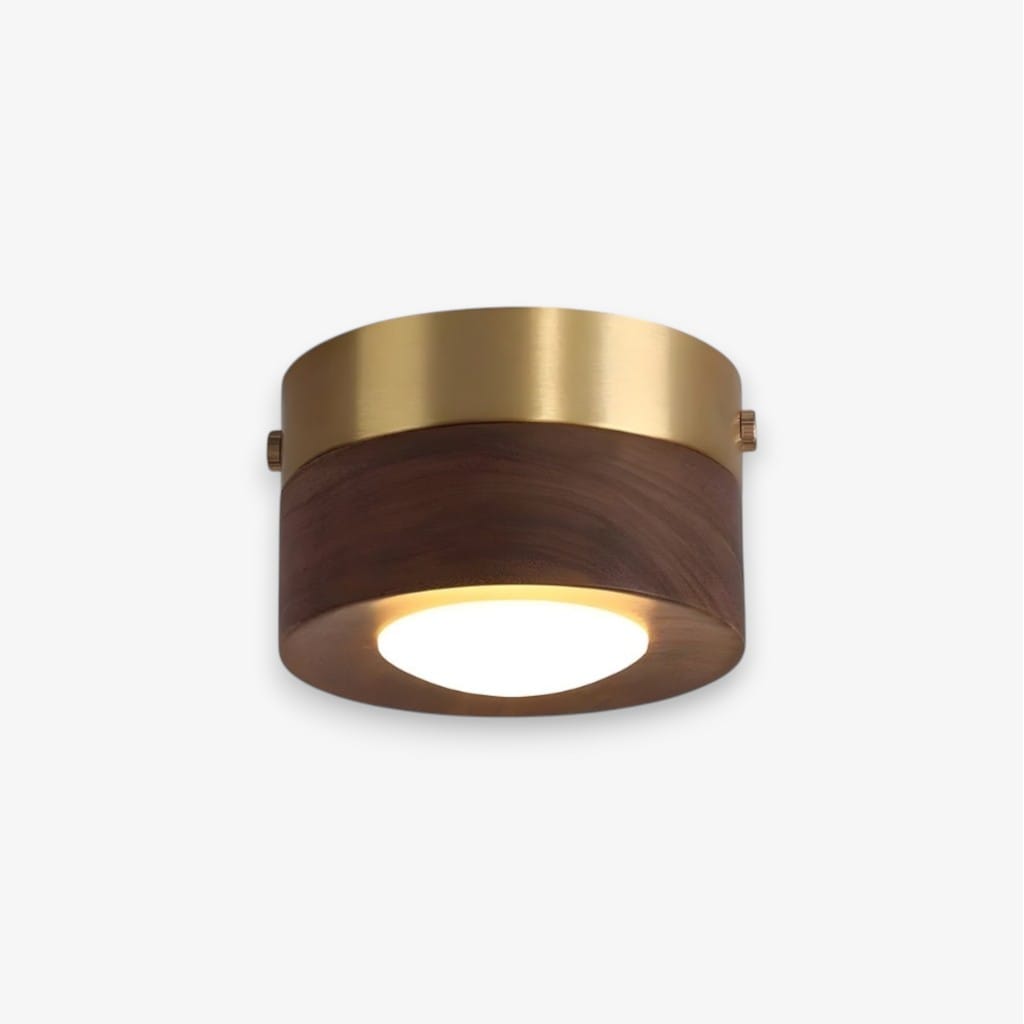 Walnut Wood Surface Mounted LED Light Boldenn