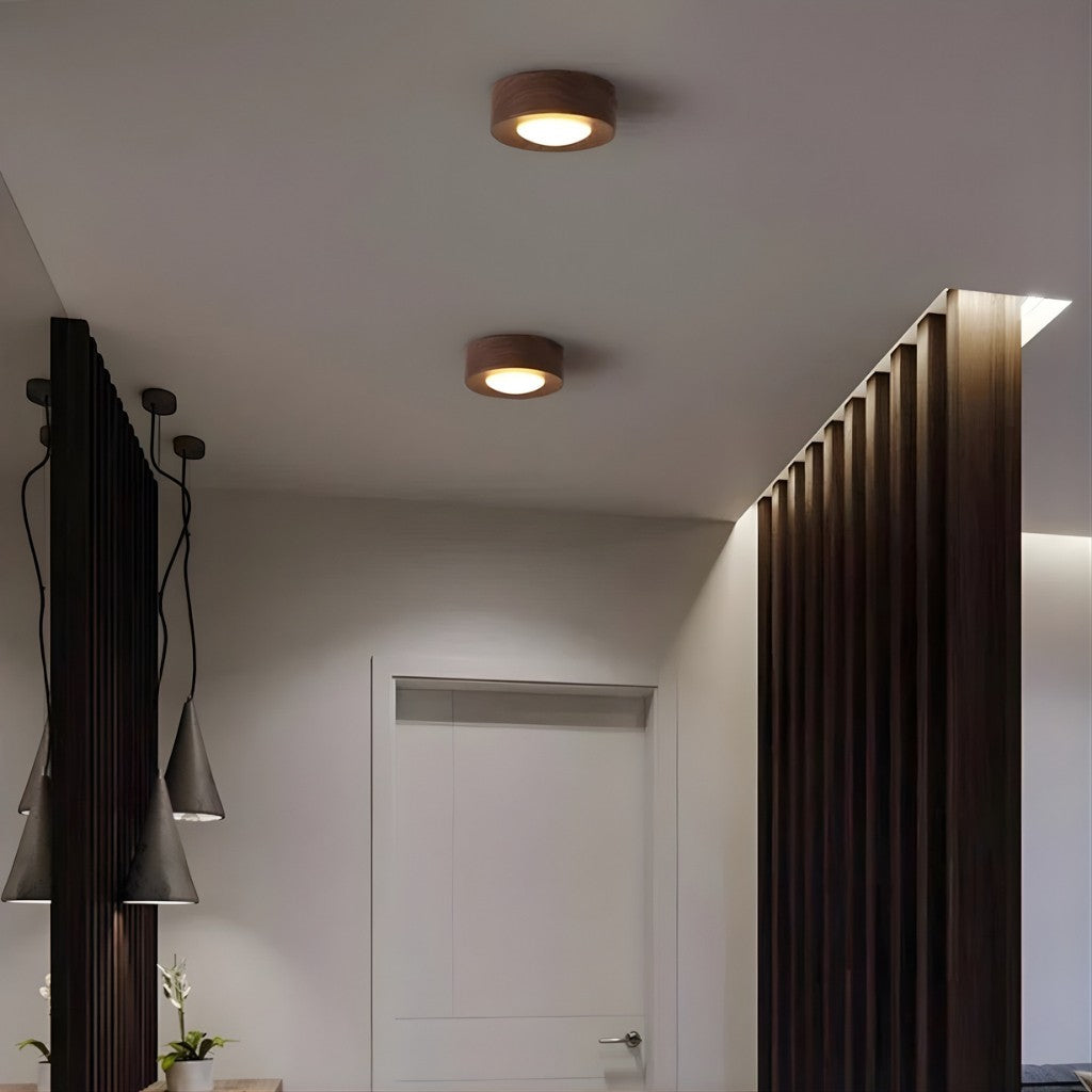 Walnut Wood Surface Mounted LED Light