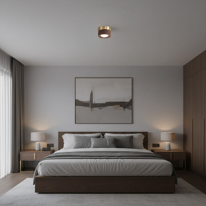 Walnut Wood Surface Mounted LED Light