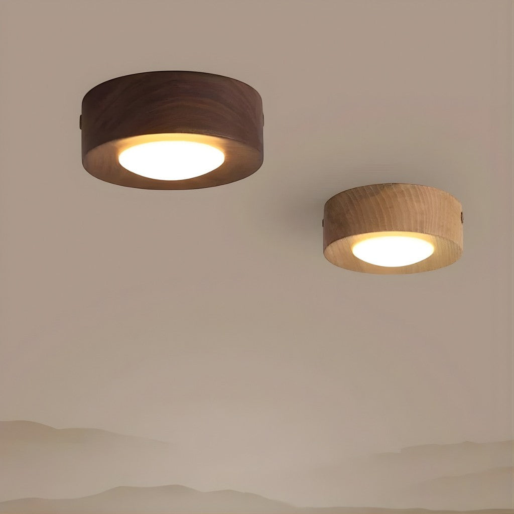 Walnut Wood Surface Mounted LED Light