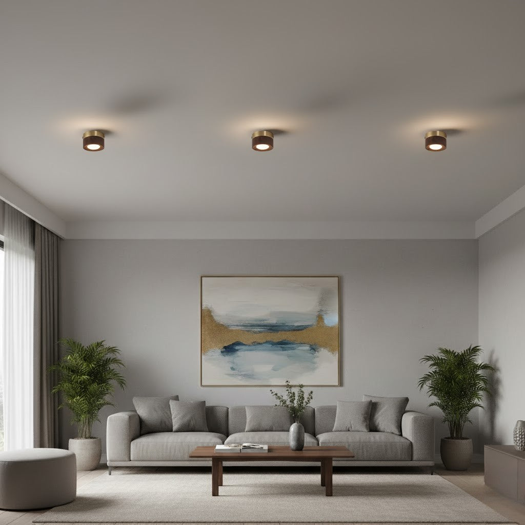 Walnut Wood Surface Mounted LED Light