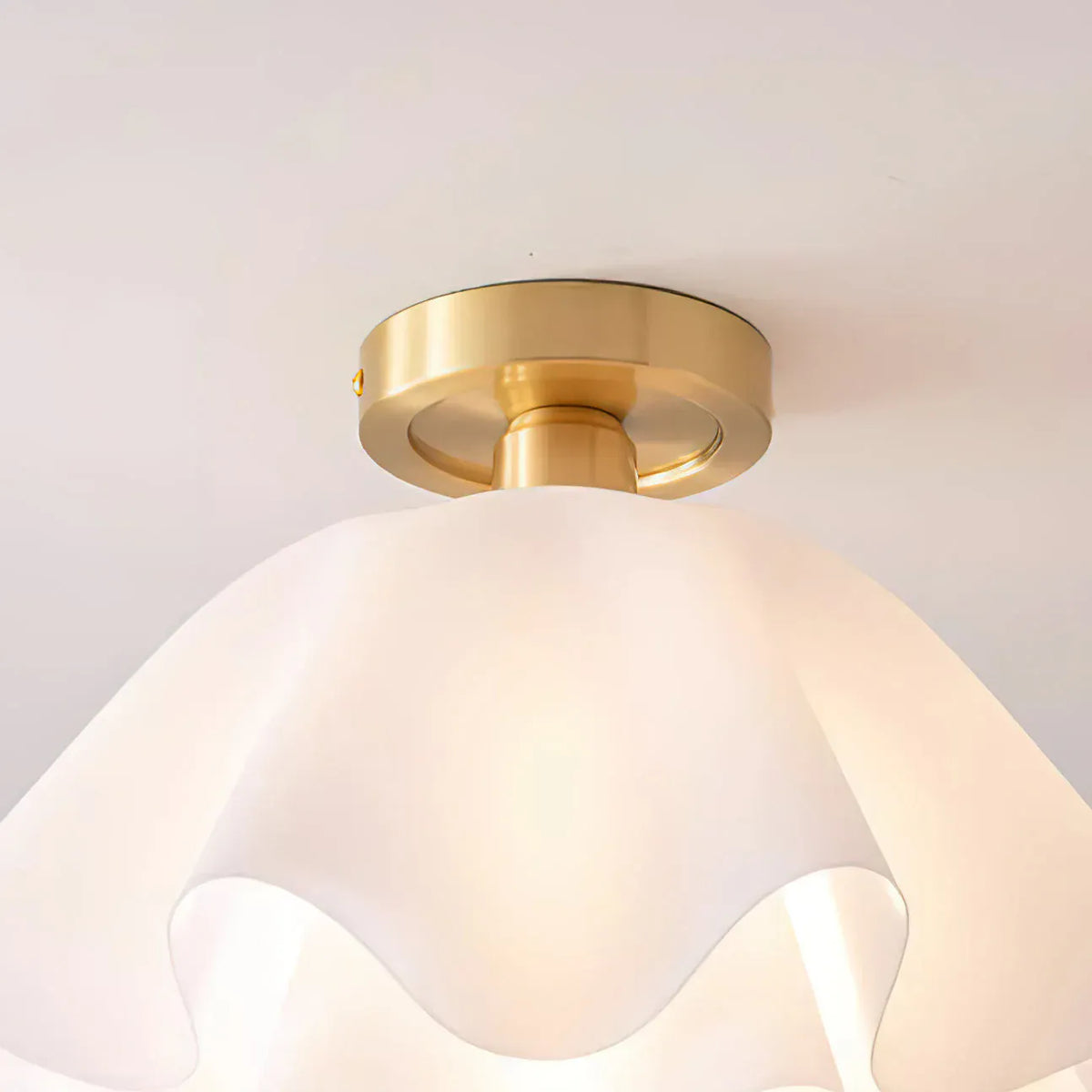 Wavy Flower Semi Flush Mounted Ceiling Light Boldenn
