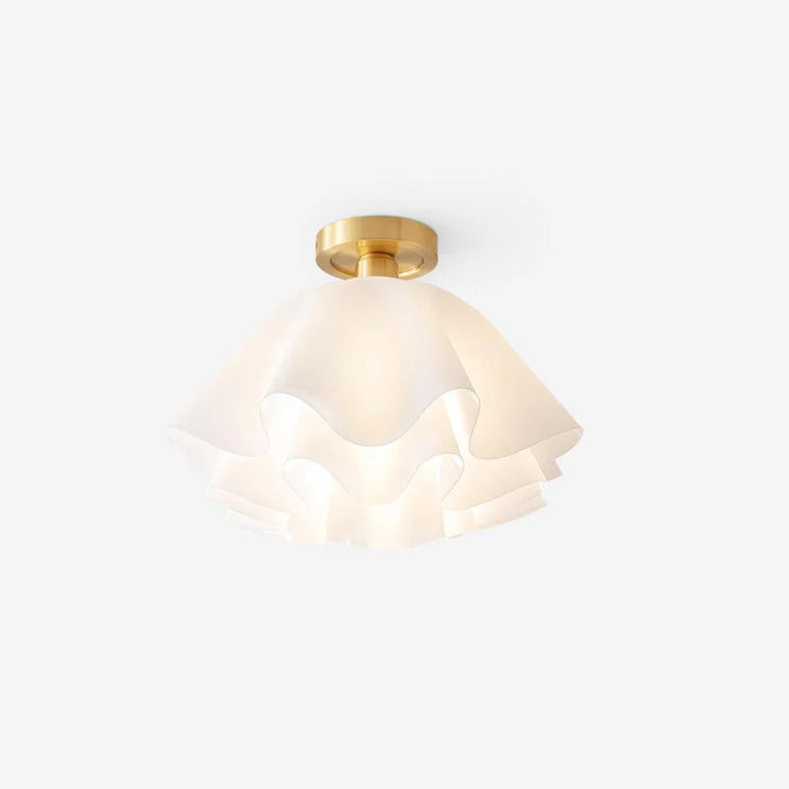 Wavy Flower Semi Flush Mounted Ceiling Light