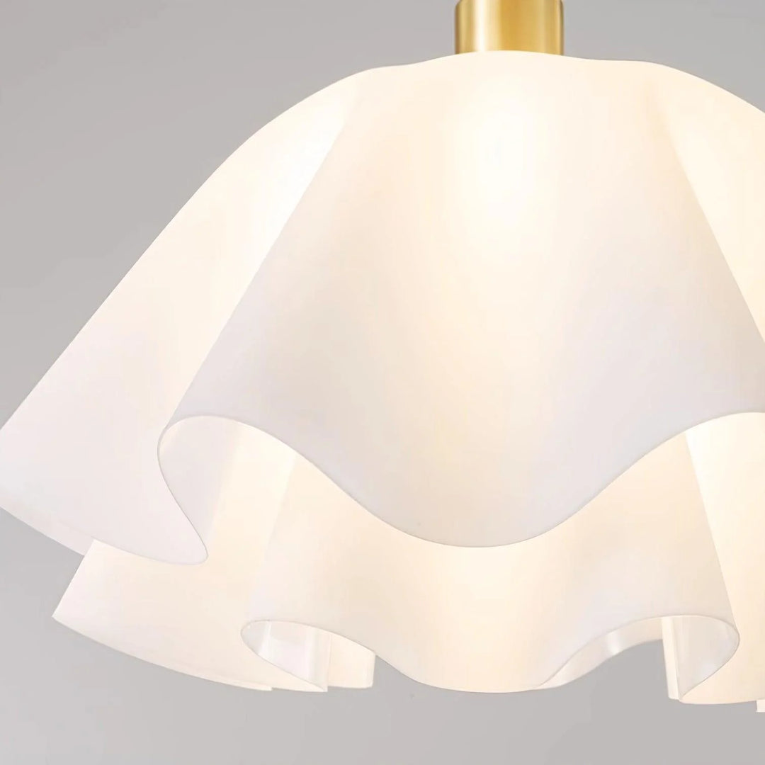 Wavy Flower Semi Flush Mounted Ceiling Light