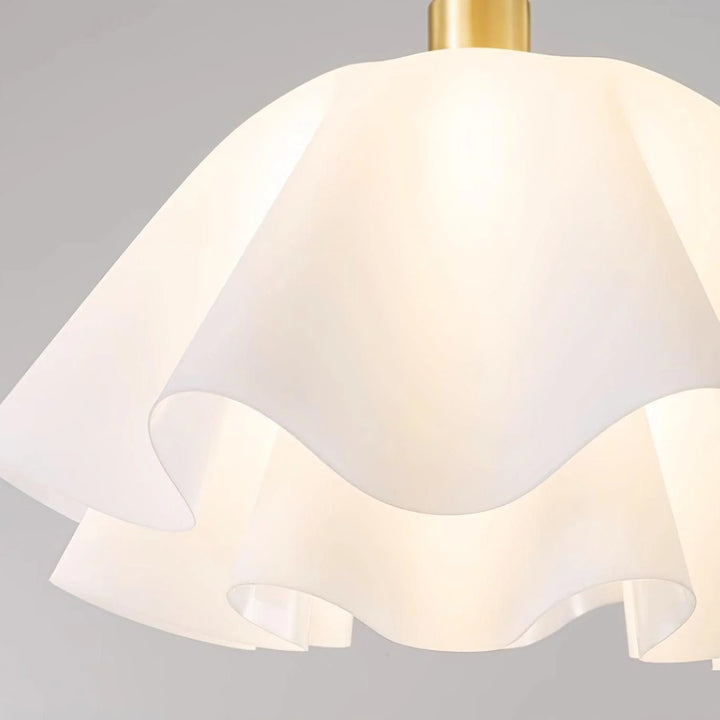 Wavy Flower Semi Flush Mounted Ceiling Light
