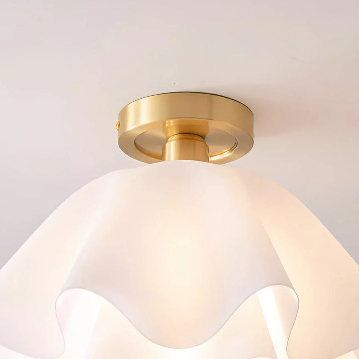 Wavy Flower Semi Flush Mounted Ceiling Light