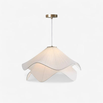 White Fabric Petal Pendant Light Boldenn