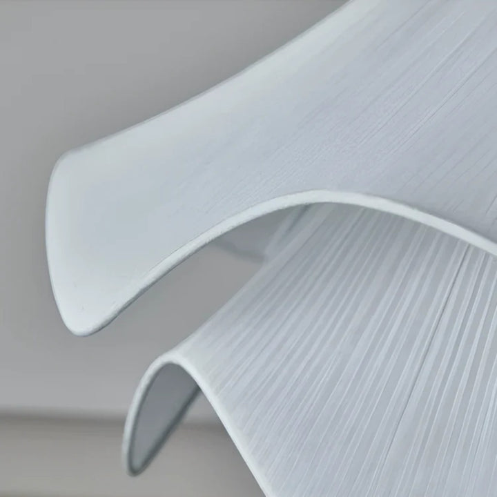 White Fabric Petal Pendant Light