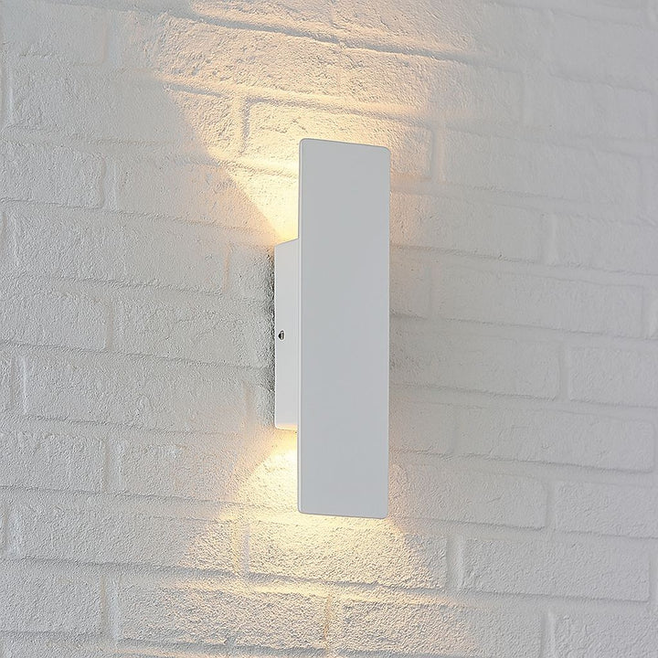 White Up Down LED Outdoor Wall Light with Weatherproof Protection