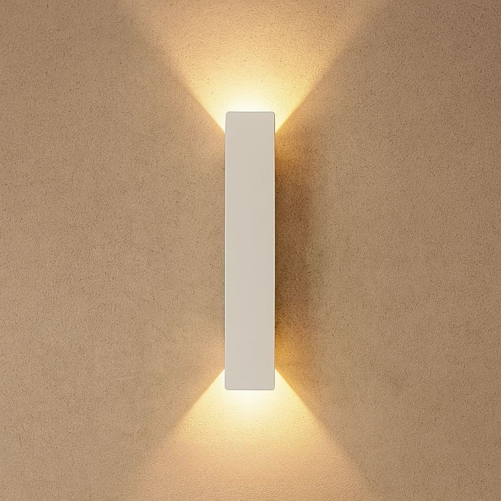 White Up Down LED Outdoor Wall Light with Weatherproof Protection