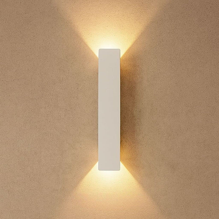 White Up Down LED Outdoor Wall Light with Weatherproof Protection