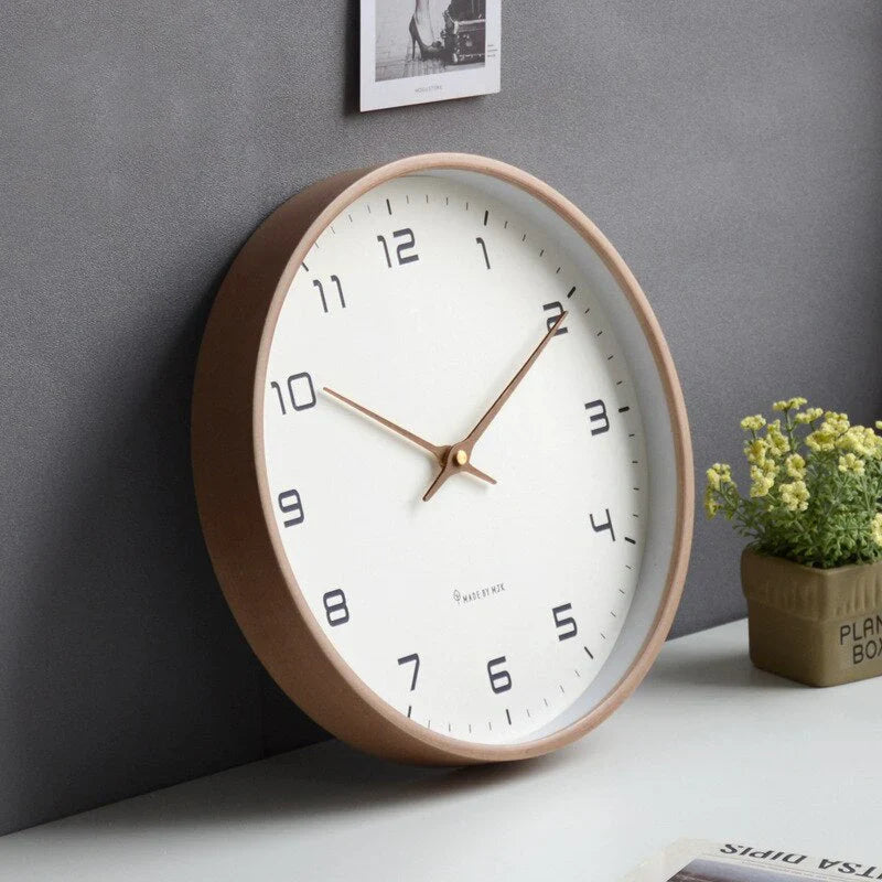 Minimalist Nordic Wooden Wall Clock